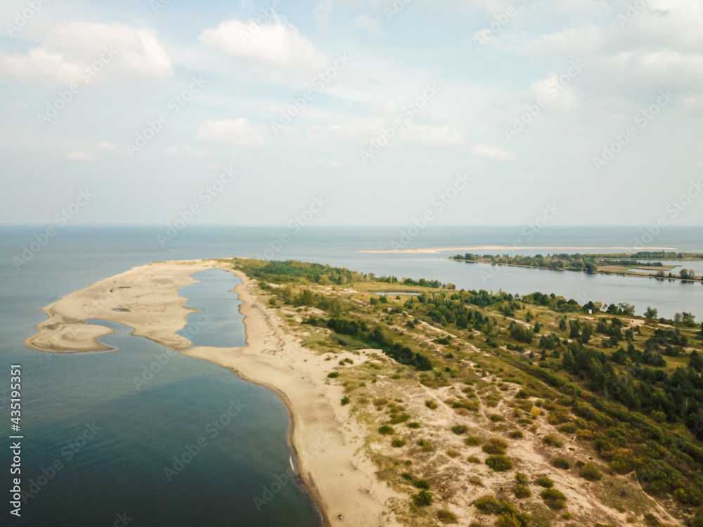 Місце, де річка Вітула впадає у Балтійське море, Виспа Собєшевська