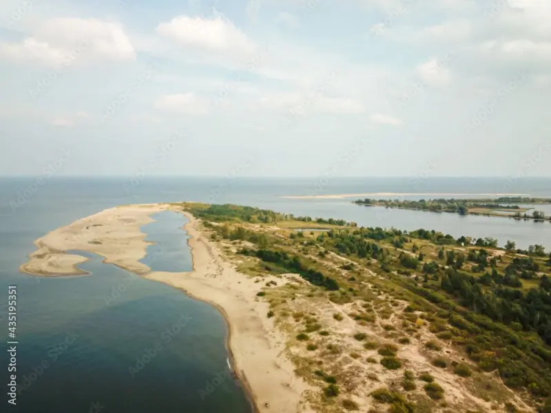Місце, де річка Вітула впадає у Балтійське море, Виспа Собєшевська