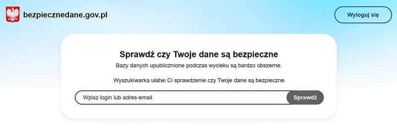 Скрін з сайту bezpiecznedane.gov.pl