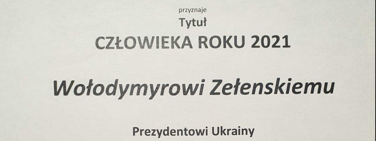 Президент України став «Людиною року 2021» в Польщі