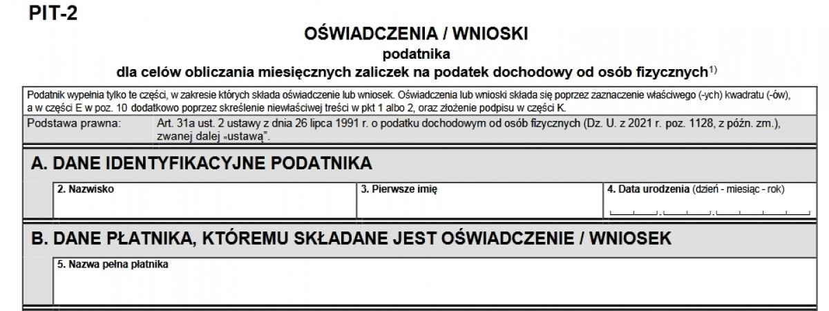 Заява PIT-2 для вищої щомісячної зарплати. Хто і навіщо може її подати в Польщі в 2023 році