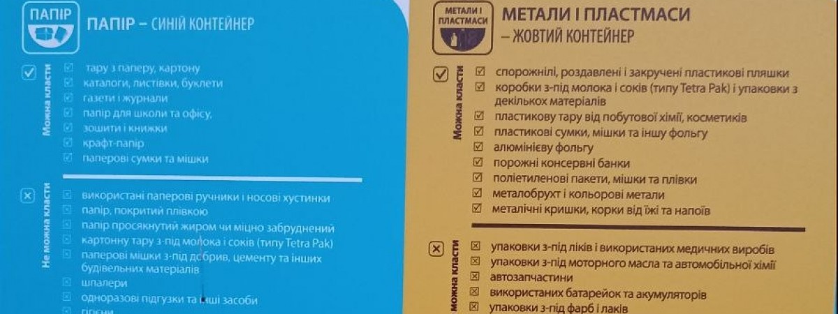 Польське місто створило українською мовою довідник з сортування сміття