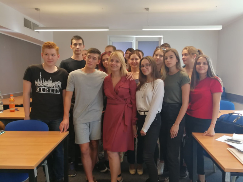Марина Пономаренко с першокурсниками, Гданськ